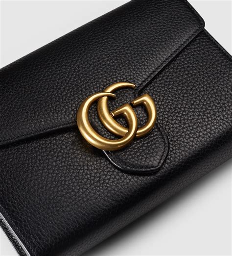 gucci gg marmont matelassé leather wallet on a chain|gucci marmont mini bag price.